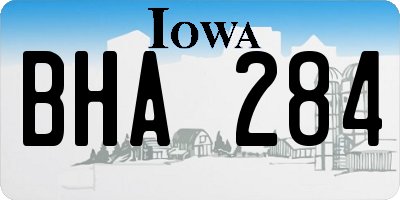 IA license plate BHA284