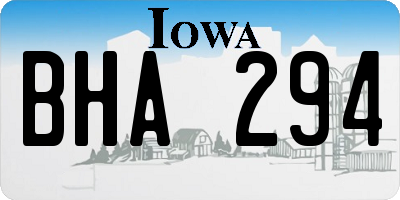 IA license plate BHA294
