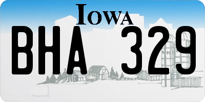 IA license plate BHA329