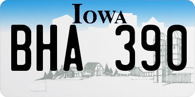IA license plate BHA390