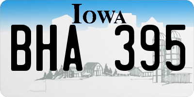 IA license plate BHA395