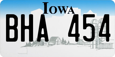 IA license plate BHA454