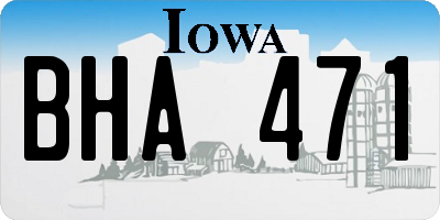IA license plate BHA471