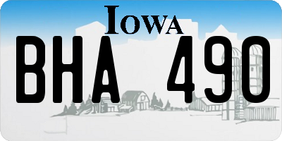 IA license plate BHA490