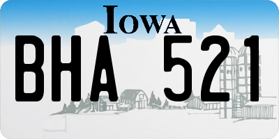 IA license plate BHA521
