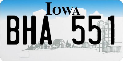IA license plate BHA551