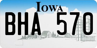 IA license plate BHA570
