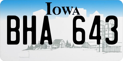 IA license plate BHA643