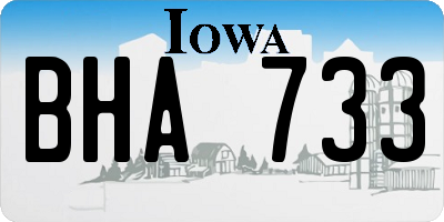 IA license plate BHA733