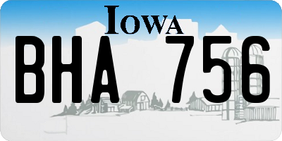 IA license plate BHA756