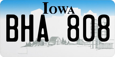 IA license plate BHA808