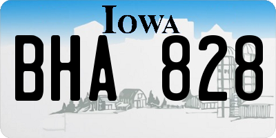IA license plate BHA828
