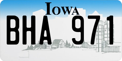IA license plate BHA971