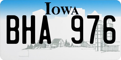 IA license plate BHA976