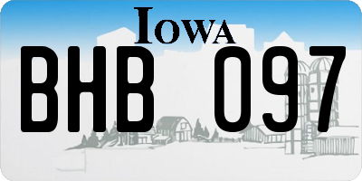 IA license plate BHB097
