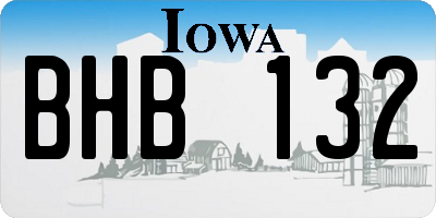 IA license plate BHB132