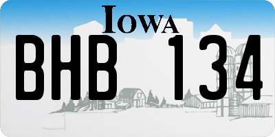 IA license plate BHB134