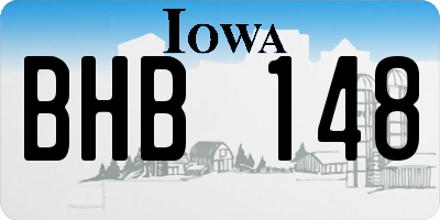 IA license plate BHB148