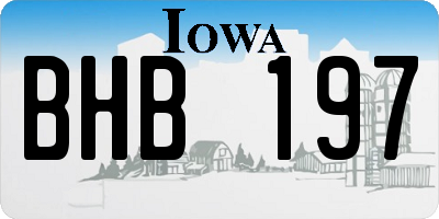IA license plate BHB197