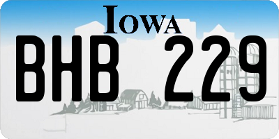 IA license plate BHB229