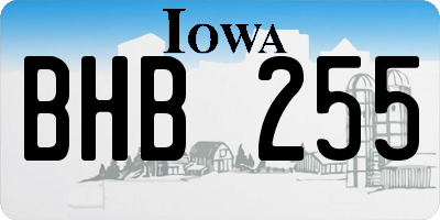 IA license plate BHB255