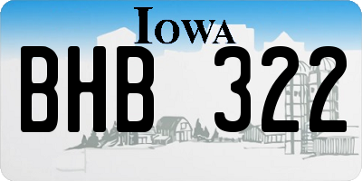 IA license plate BHB322
