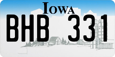 IA license plate BHB331