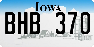 IA license plate BHB370