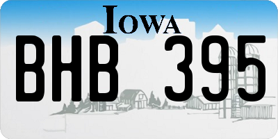 IA license plate BHB395