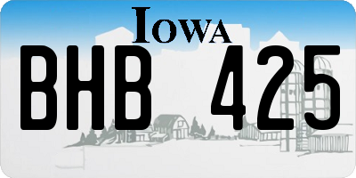 IA license plate BHB425