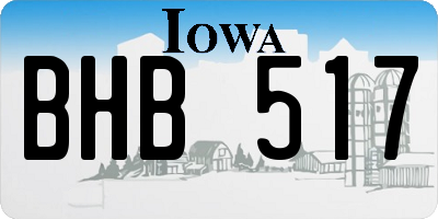 IA license plate BHB517