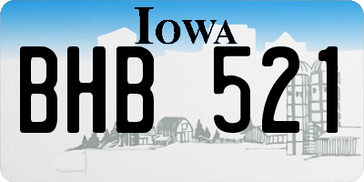 IA license plate BHB521