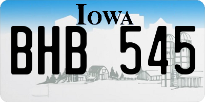 IA license plate BHB545