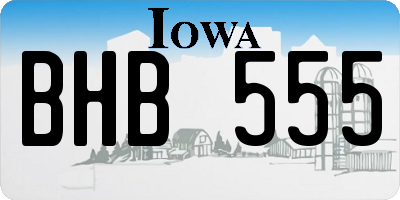IA license plate BHB555