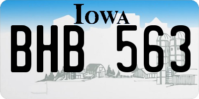 IA license plate BHB563