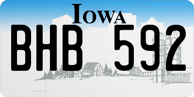 IA license plate BHB592