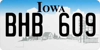 IA license plate BHB609