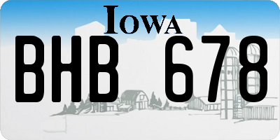 IA license plate BHB678