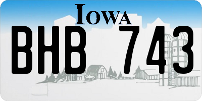 IA license plate BHB743