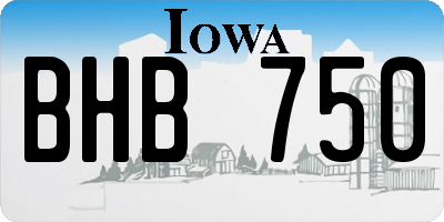 IA license plate BHB750