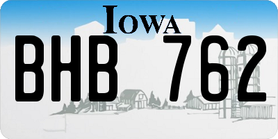 IA license plate BHB762