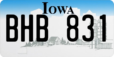 IA license plate BHB831