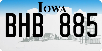 IA license plate BHB885