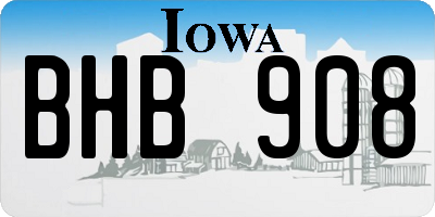 IA license plate BHB908