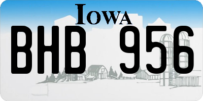 IA license plate BHB956