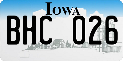 IA license plate BHC026