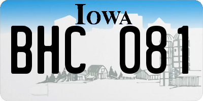 IA license plate BHC081