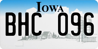 IA license plate BHC096