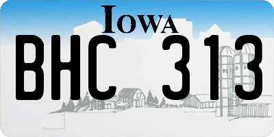 IA license plate BHC313