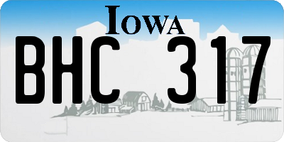 IA license plate BHC317